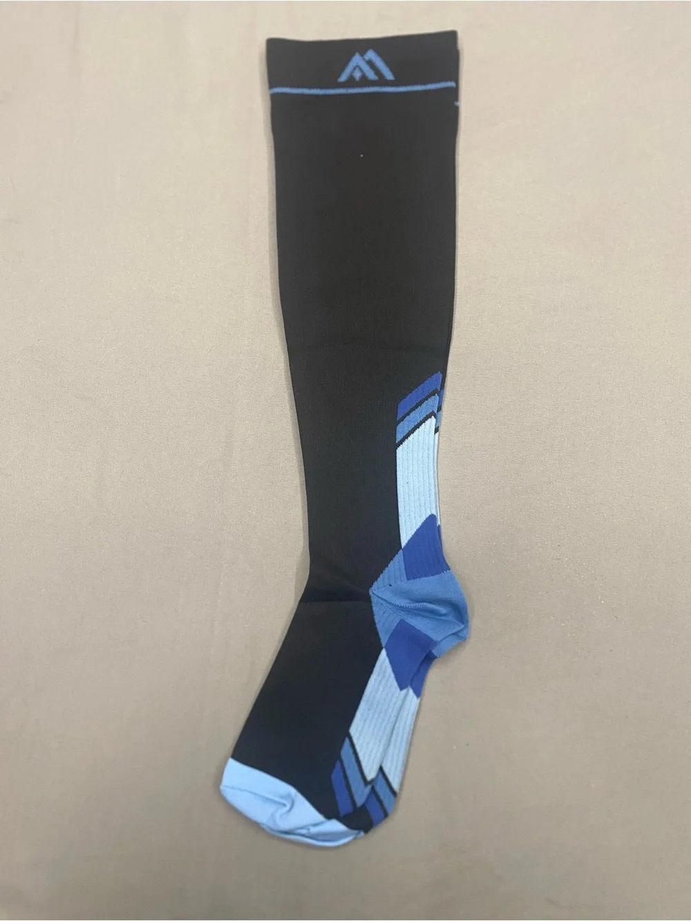 Men's Compression Socks - Black with Blue Accents
